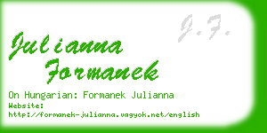 julianna formanek business card